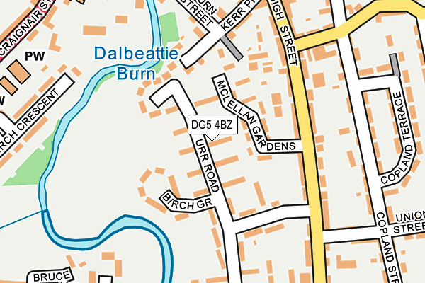 DG5 4BZ map - OS OpenMap – Local (Ordnance Survey)