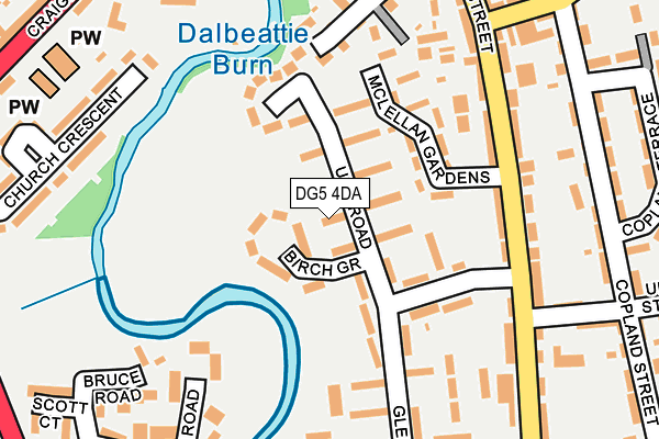 DG5 4DA map - OS OpenMap – Local (Ordnance Survey)