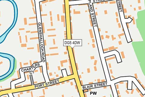 DG5 4DW map - OS OpenMap – Local (Ordnance Survey)