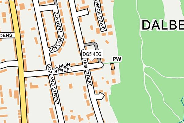 DG5 4EG map - OS OpenMap – Local (Ordnance Survey)