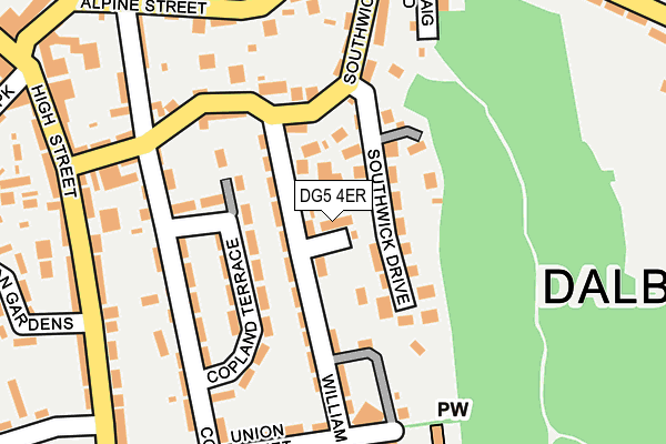 DG5 4ER map - OS OpenMap – Local (Ordnance Survey)