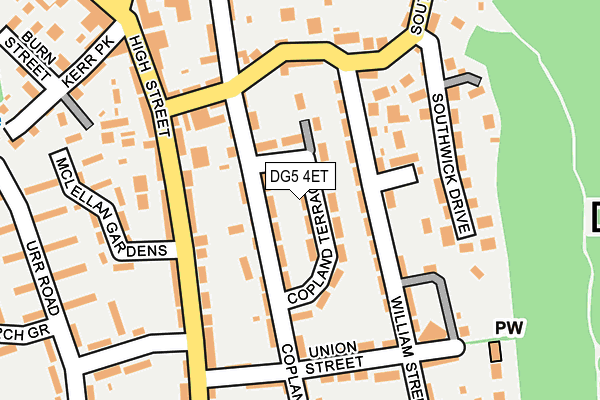 DG5 4ET map - OS OpenMap – Local (Ordnance Survey)
