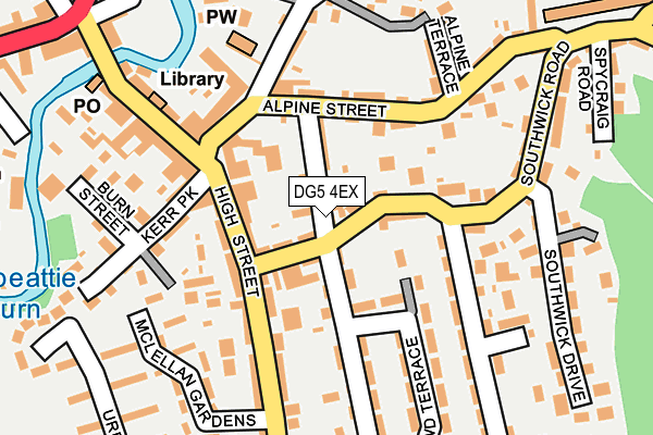 DG5 4EX map - OS OpenMap – Local (Ordnance Survey)