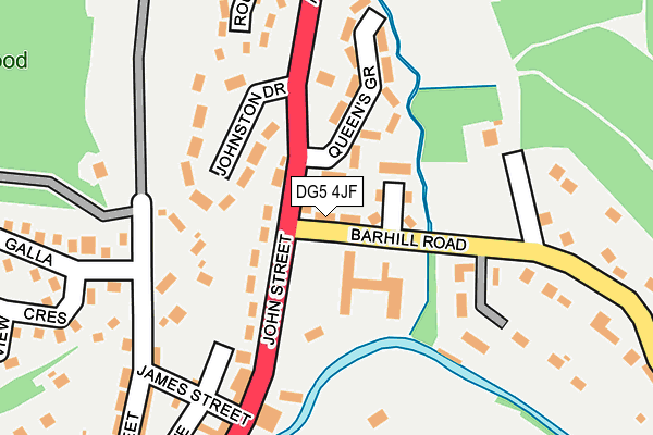 DG5 4JF map - OS OpenMap – Local (Ordnance Survey)