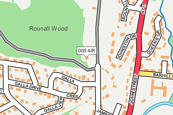 DG5 4JR map - OS OpenMap – Local (Ordnance Survey)