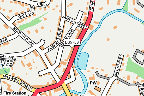 DG5 4JS map - OS OpenMap – Local (Ordnance Survey)