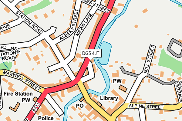 DG5 4JT map - OS OpenMap – Local (Ordnance Survey)