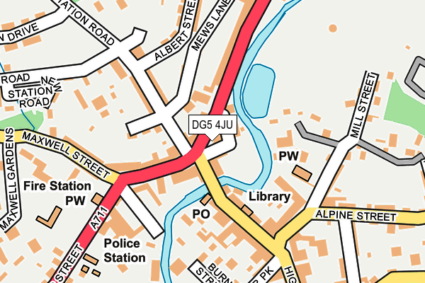 DG5 4JU map - OS OpenMap – Local (Ordnance Survey)