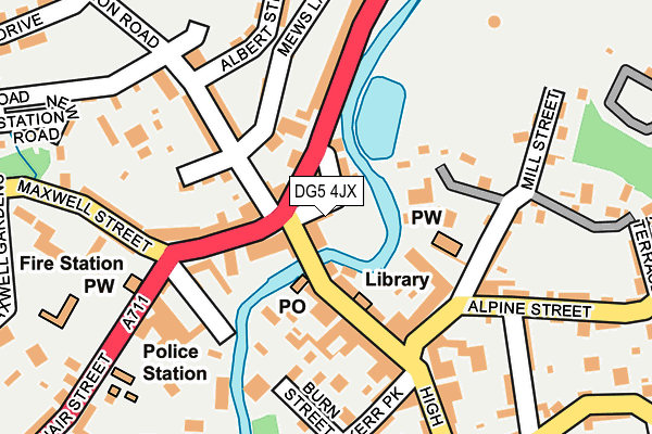 DG5 4JX map - OS OpenMap – Local (Ordnance Survey)