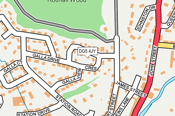 DG5 4JY map - OS OpenMap – Local (Ordnance Survey)