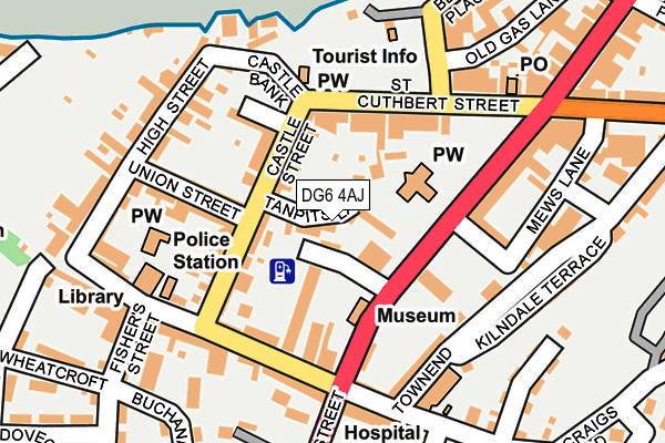 DG6 4AJ map - OS OpenMap – Local (Ordnance Survey)