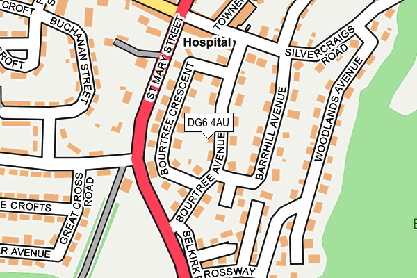 DG6 4AU map - OS OpenMap – Local (Ordnance Survey)