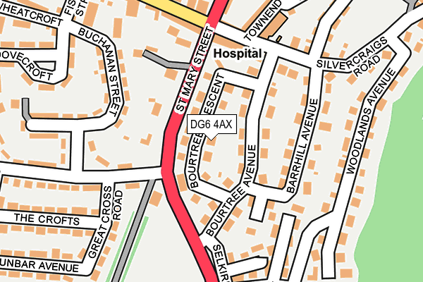 DG6 4AX map - OS OpenMap – Local (Ordnance Survey)