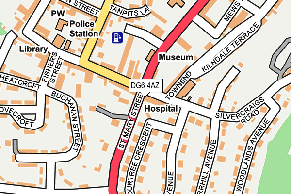 DG6 4AZ map - OS OpenMap – Local (Ordnance Survey)