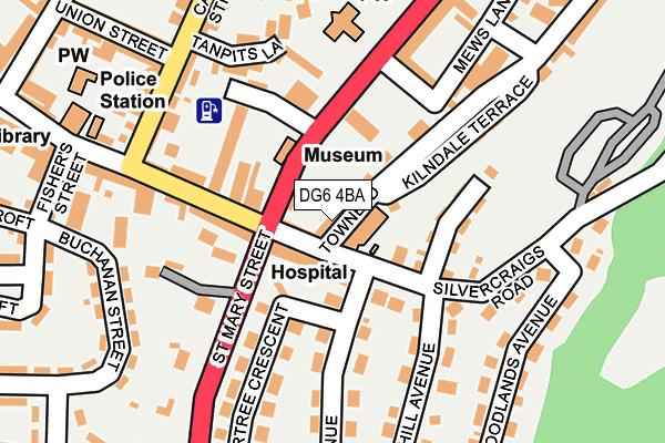 DG6 4BA map - OS OpenMap – Local (Ordnance Survey)