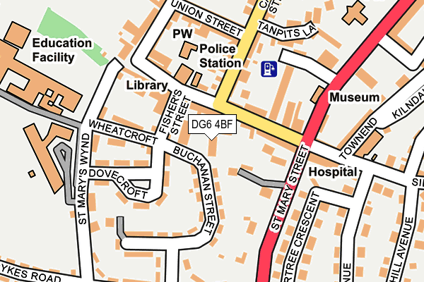 DG6 4BF map - OS OpenMap – Local (Ordnance Survey)