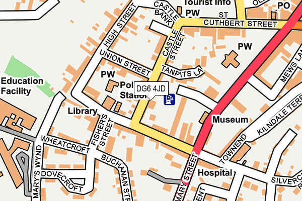 DG6 4JD map - OS OpenMap – Local (Ordnance Survey)