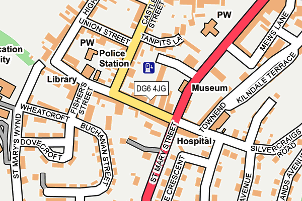 DG6 4JG map - OS OpenMap – Local (Ordnance Survey)