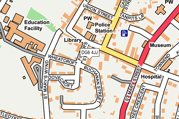 DG6 4JJ map - OS OpenMap – Local (Ordnance Survey)