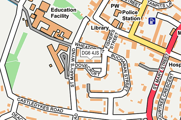 DG6 4JS map - OS OpenMap – Local (Ordnance Survey)