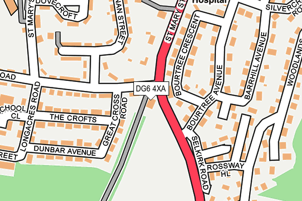 DG6 4XA map - OS OpenMap – Local (Ordnance Survey)