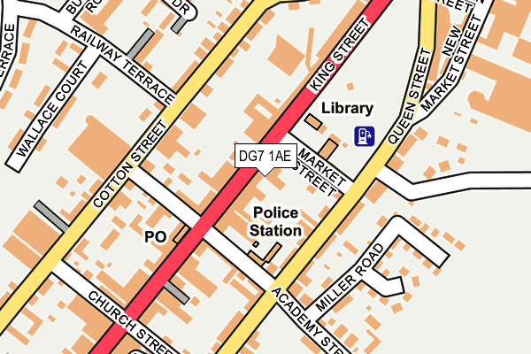 DG7 1AE map - OS OpenMap – Local (Ordnance Survey)