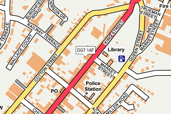 DG7 1AF map - OS OpenMap – Local (Ordnance Survey)