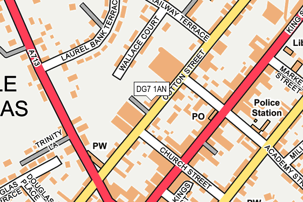 DG7 1AN map - OS OpenMap – Local (Ordnance Survey)