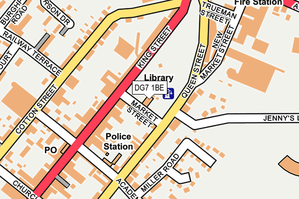 DG7 1BE map - OS OpenMap – Local (Ordnance Survey)