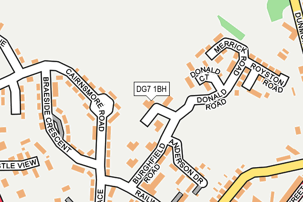 DG7 1BH map - OS OpenMap – Local (Ordnance Survey)