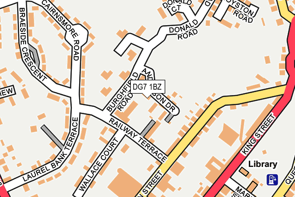 DG7 1BZ map - OS OpenMap – Local (Ordnance Survey)