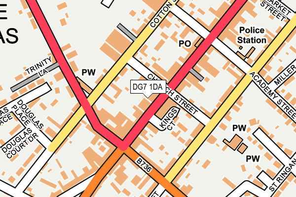 DG7 1DA map - OS OpenMap – Local (Ordnance Survey)