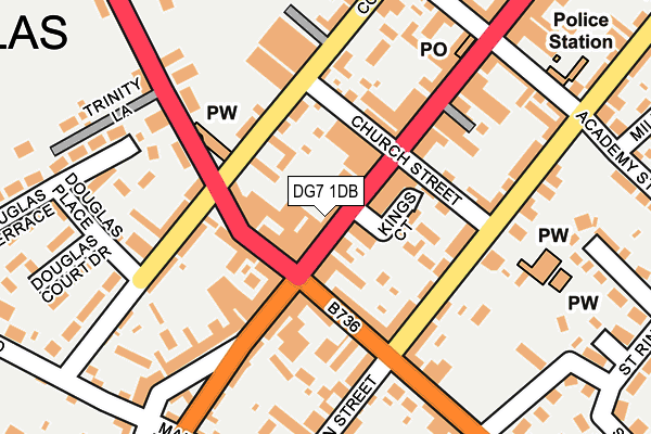 DG7 1DB map - OS OpenMap – Local (Ordnance Survey)