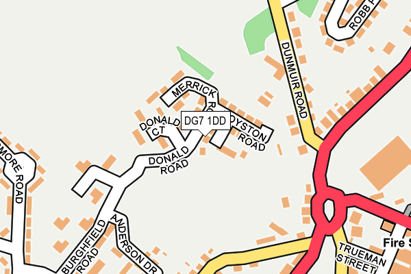 DG7 1DD map - OS OpenMap – Local (Ordnance Survey)