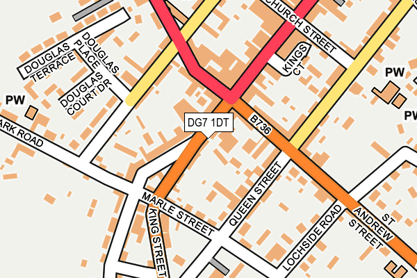 DG7 1DT map - OS OpenMap – Local (Ordnance Survey)