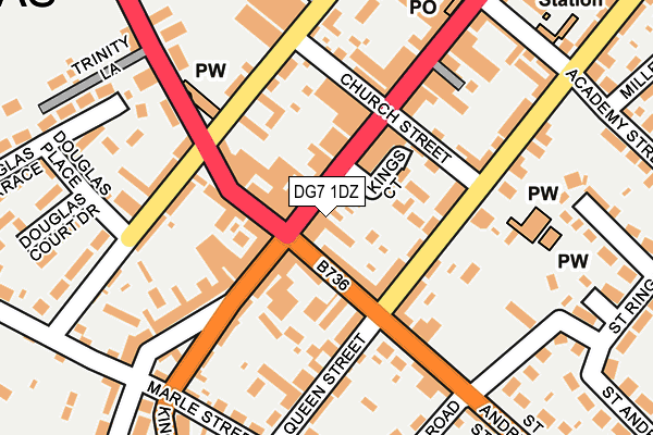 DG7 1DZ map - OS OpenMap – Local (Ordnance Survey)