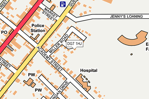 DG7 1HJ map - OS OpenMap – Local (Ordnance Survey)