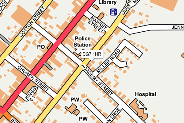 DG7 1HR map - OS OpenMap – Local (Ordnance Survey)