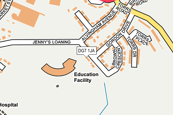 DG7 1JA map - OS OpenMap – Local (Ordnance Survey)