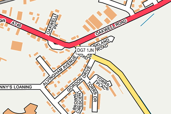 DG7 1JN map - OS OpenMap – Local (Ordnance Survey)