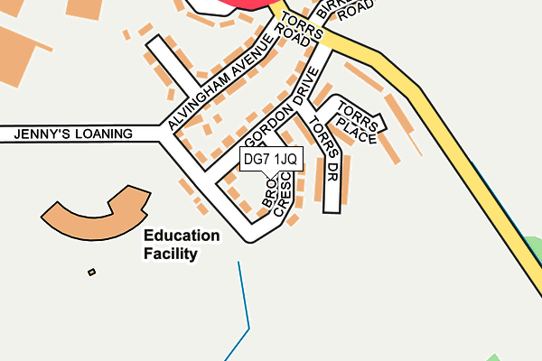 DG7 1JQ map - OS OpenMap – Local (Ordnance Survey)