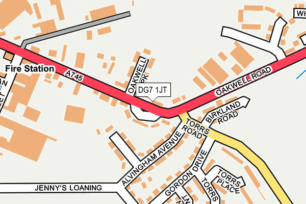 DG7 1JT map - OS OpenMap – Local (Ordnance Survey)