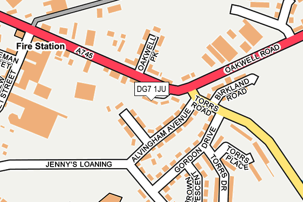 DG7 1JU map - OS OpenMap – Local (Ordnance Survey)