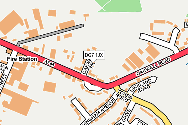 DG7 1JX map - OS OpenMap – Local (Ordnance Survey)