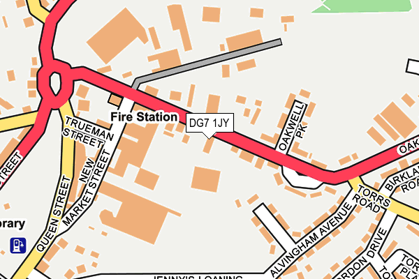 DG7 1JY map - OS OpenMap – Local (Ordnance Survey)