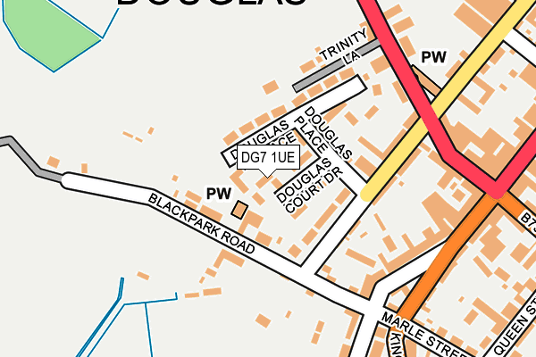 DG7 1UE map - OS OpenMap – Local (Ordnance Survey)