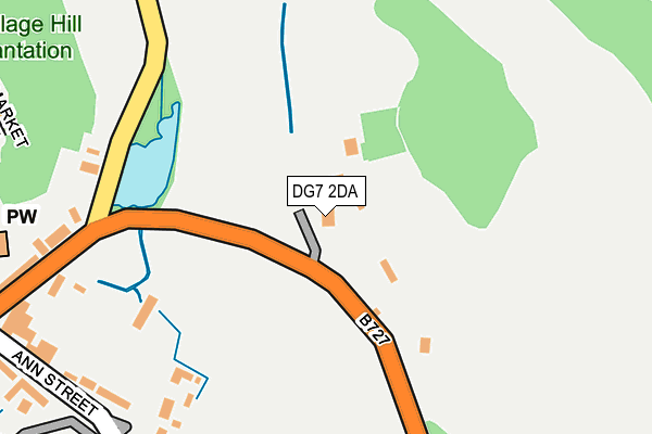 DG7 2DA map - OS OpenMap – Local (Ordnance Survey)