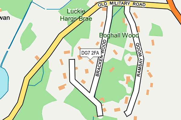 DG7 2FA map - OS OpenMap – Local (Ordnance Survey)