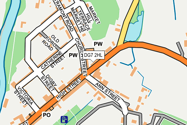DG7 2HL map - OS OpenMap – Local (Ordnance Survey)