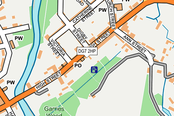 DG7 2HP map - OS OpenMap – Local (Ordnance Survey)